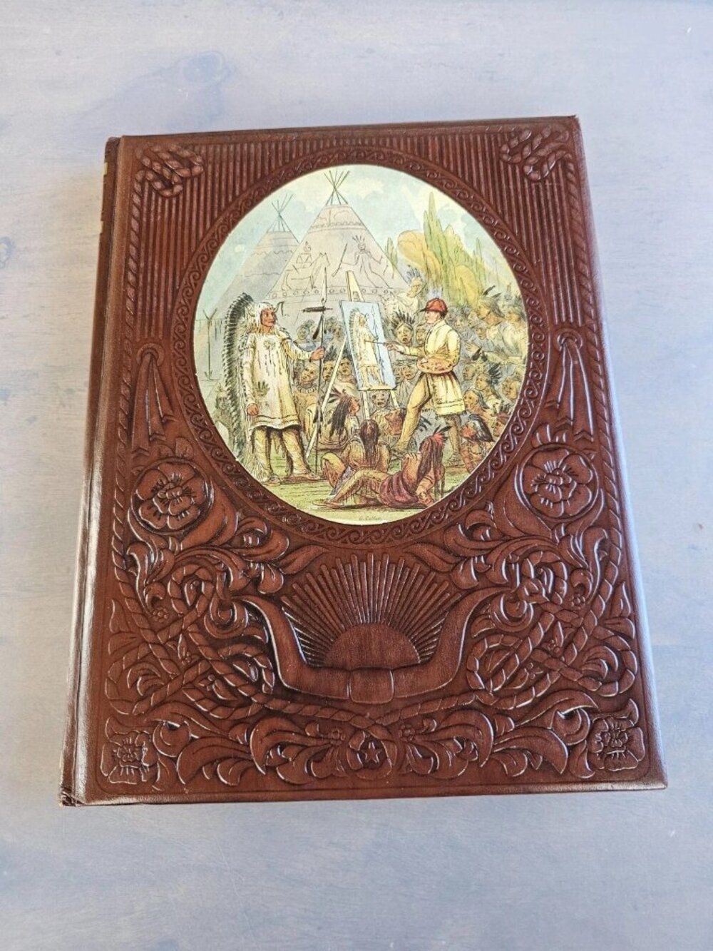 Time Life Books The Old West Series The Chroniclers Vtg Leather Bound Hardcover